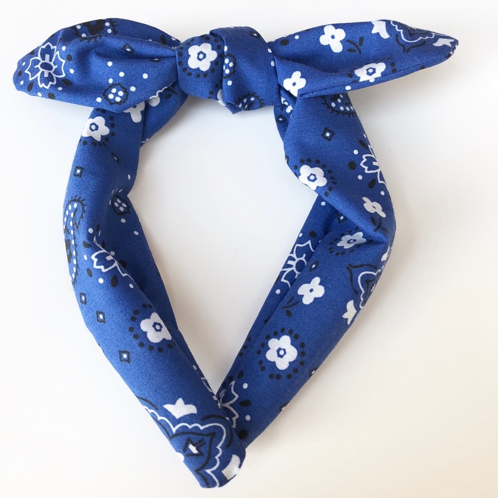 Pixie Knot Blue Bandana Headband